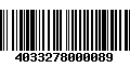 Código de Barras 4033278000089