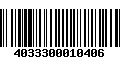 Código de Barras 4033300010406