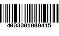 Código de Barras 4033301080415