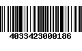 Código de Barras 4033423000186