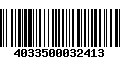 Código de Barras 4033500032413