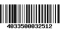 Código de Barras 4033500032512