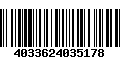 Código de Barras 4033624035178