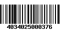 Código de Barras 4034025000376