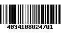 Código de Barras 4034108024701