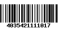 Código de Barras 4035421111017