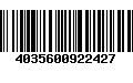 Código de Barras 4035600922427