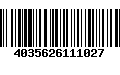 Código de Barras 4035626111027