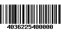 Código de Barras 4036225400000