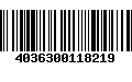 Código de Barras 4036300118219