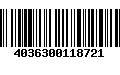 Código de Barras 4036300118721