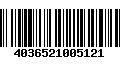 Código de Barras 4036521005121