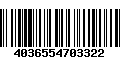 Código de Barras 4036554703322