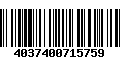 Código de Barras 4037400715759