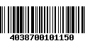 Código de Barras 4038700101150