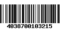 Código de Barras 4038700103215