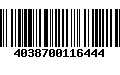 Código de Barras 4038700116444