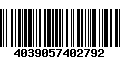 Código de Barras 4039057402792