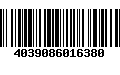 Código de Barras 4039086016380