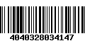 Código de Barras 4040328034147