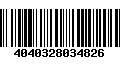 Código de Barras 4040328034826