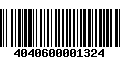 Código de Barras 4040600001324