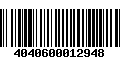 Código de Barras 4040600012948