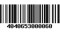 Código de Barras 4040653000060