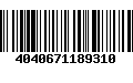 Código de Barras 4040671189310