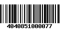 Código de Barras 4040851000077