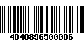 Código de Barras 4040896500006