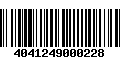 Código de Barras 4041249000228