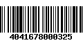 Código de Barras 4041678000325