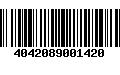 Código de Barras 4042089001420