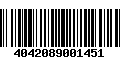 Código de Barras 4042089001451