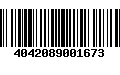 Código de Barras 4042089001673