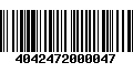 Código de Barras 4042472000047