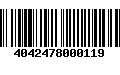 Código de Barras 4042478000119