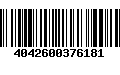 Código de Barras 4042600376181