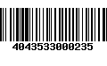 Código de Barras 4043533000235