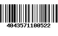 Código de Barras 4043571100522