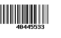 Código de Barras 40445533