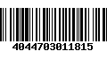 Código de Barras 4044703011815