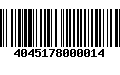 Código de Barras 4045178000014