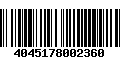 Código de Barras 4045178002360