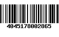 Código de Barras 4045178002865