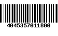 Código de Barras 4045357011800