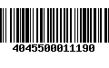 Código de Barras 4045500011190