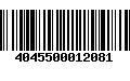 Código de Barras 4045500012081