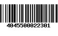 Código de Barras 4045500022301